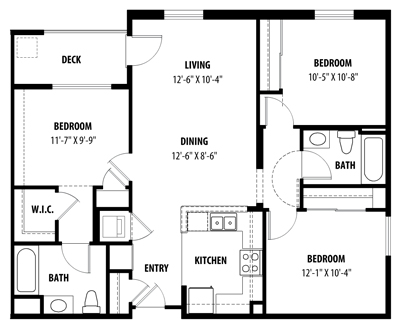 Brookwood Terrace Apartments Unit 3